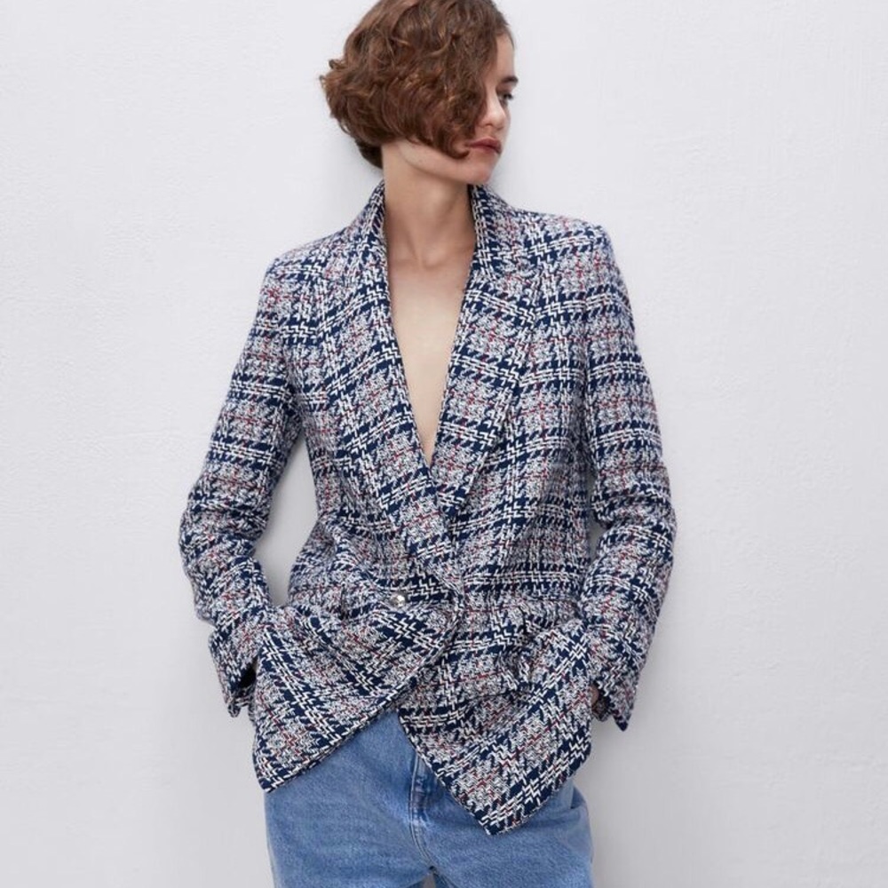 NEW Zara tweed blazer, S
